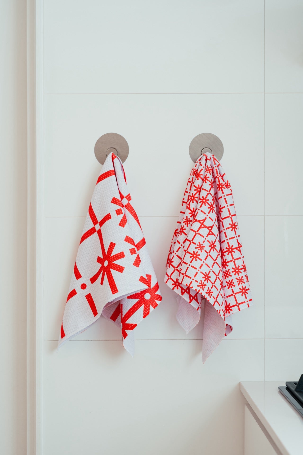 Set de 4 paños de cocina - Rojos