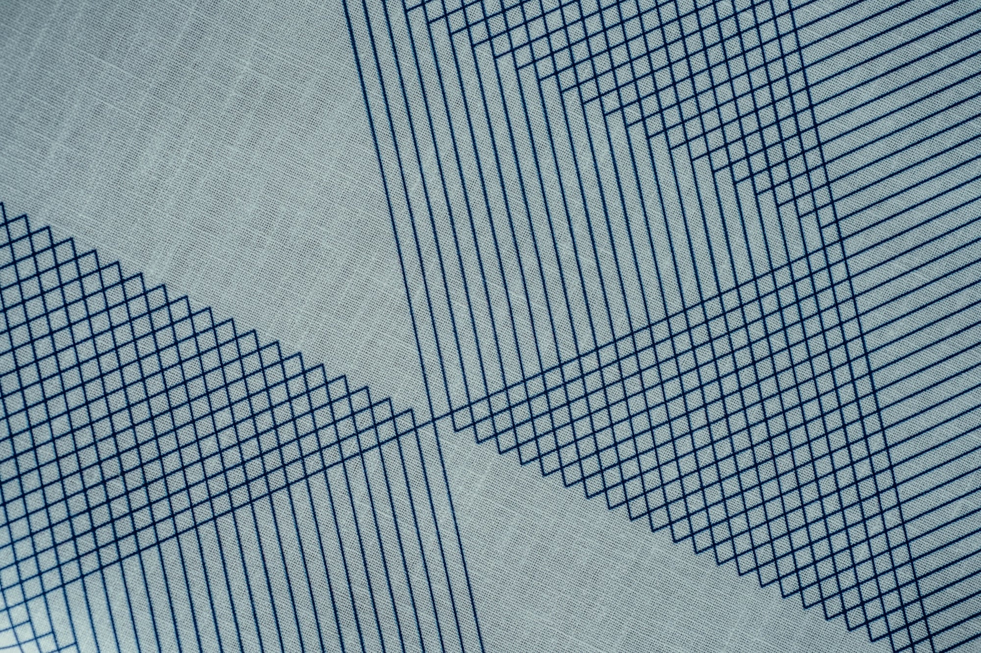 Mantel Circular Diagonales Azules