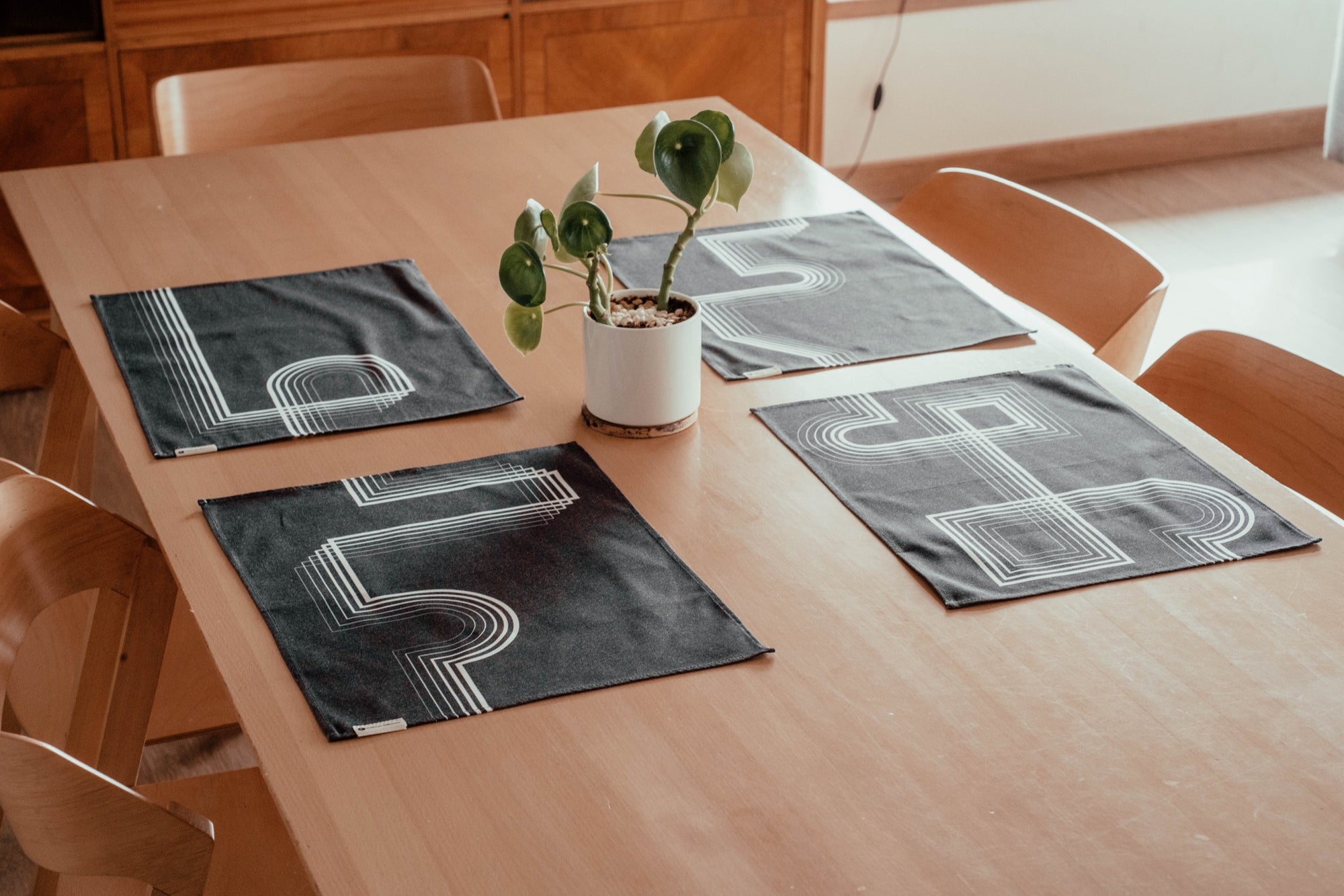 Set de 4 Individuales Negros
