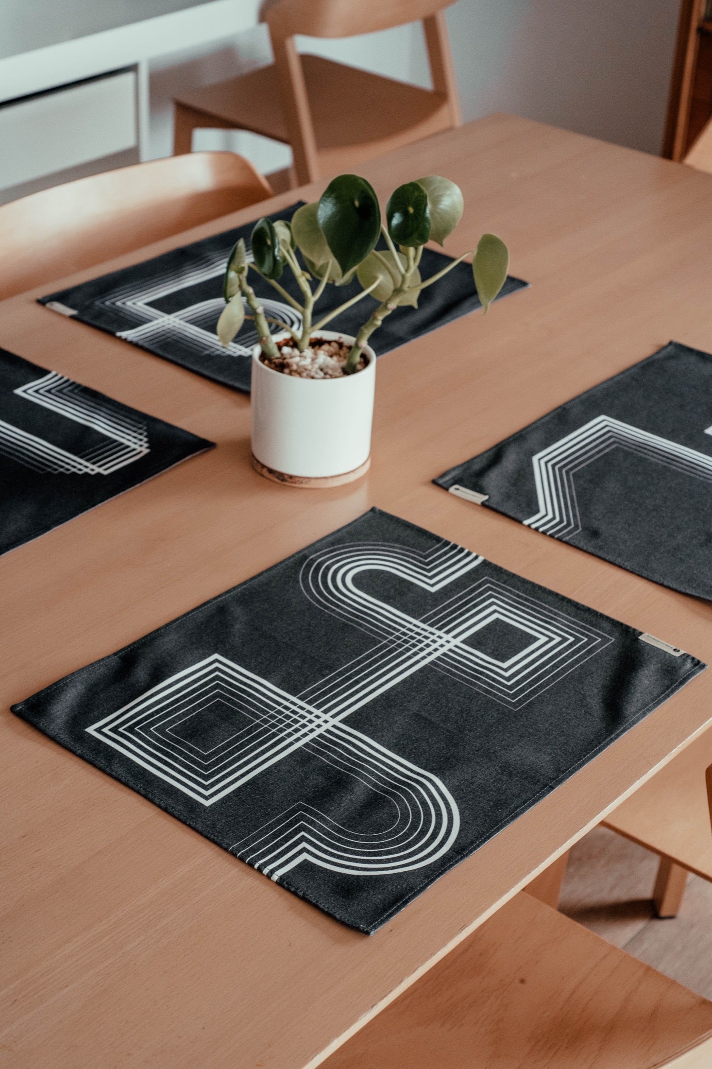 Set de 4 Individuales Negros