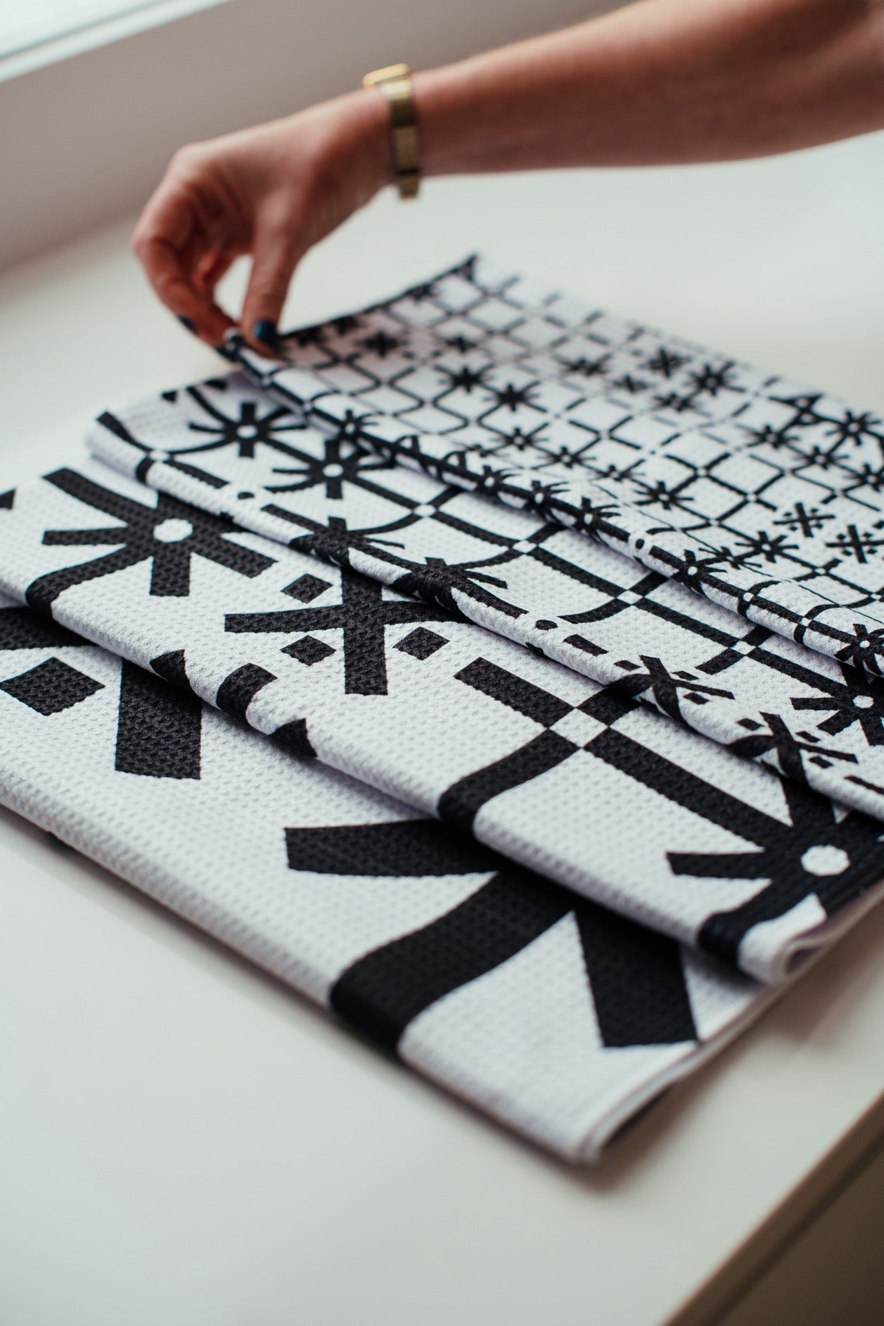 Set de 4 paños de cocina - Negros