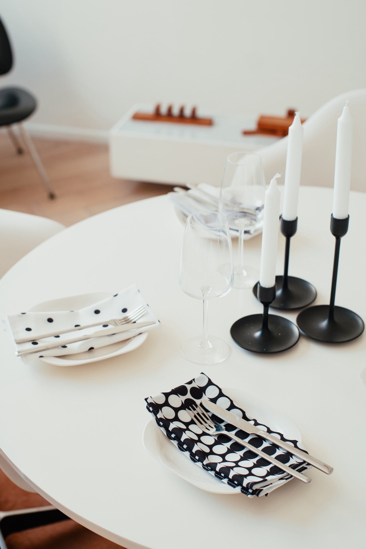 Set de 8 Servilletas Negras